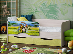 Детская кровать Юниор-12 (1,6 м) МДФ Мадагаскар в Великом Новгороде - картинка