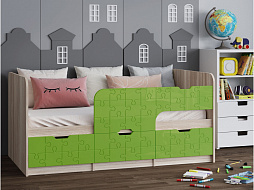 Детская кровать Юниор-9 1,8 МДФ,(правый) в Великом Новгороде - картинка