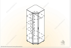 Шкаф угловой "Классика" Ш-УГ-М в Великом Новгороде - картинка