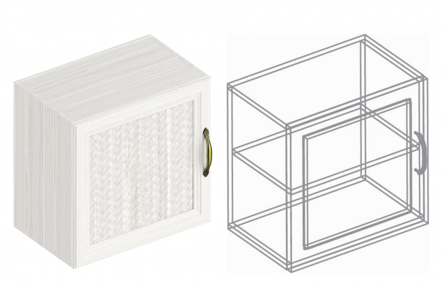 Шкаф настенный «Александрия» ДА-03 1 дв. в Великом Новгороде - картинка