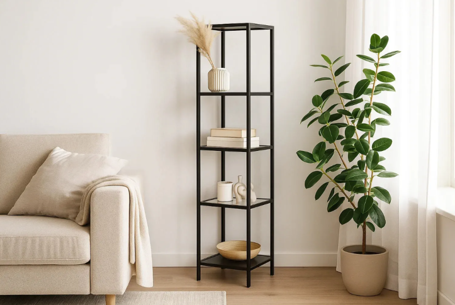 Стеллаж со стеклянными полками "Нора" гостиная в Великом Новгороде - фото Стеллаж со стеклянными полками "Нора" гостиная в Великом Новгороде - картинка