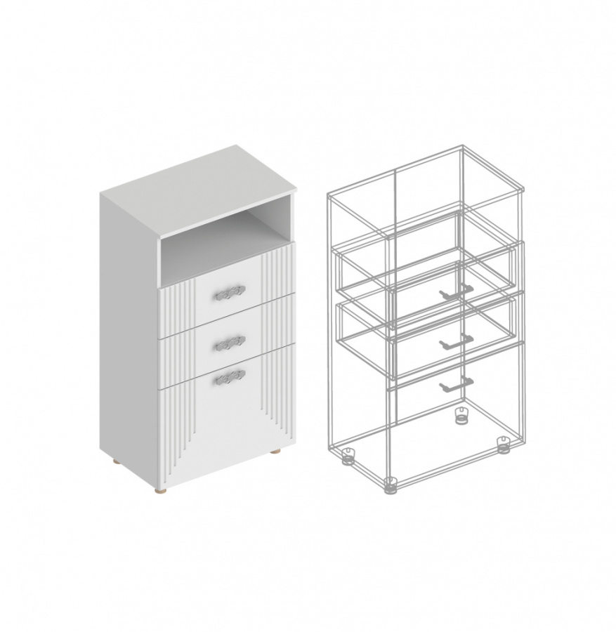 Комод «Сандра» 1-ств с 2 ящиками и нишей в Великом Новгороде - фото Комод «Сандра» 1-ств с 2 ящиками и нишей в Великом Новгороде - картинка