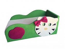 Детская тахта Кити, цвет - Зеленый (астра-01) в Великом Новгороде - картинка