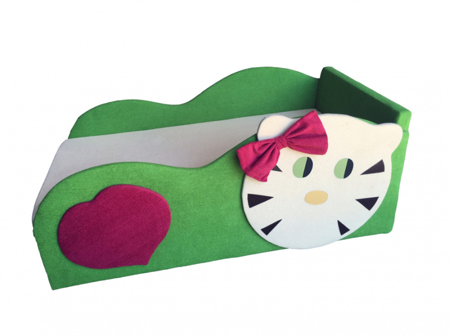 Детская тахта Кити, цвет - Зеленый (астра-01) в Великом Новгороде - картинка