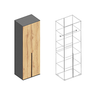 Шкаф 2-ств с полками МС "Стил" в Великом Новгороде - картинка