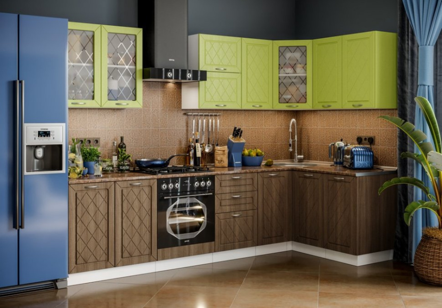 Кухня угловая "Виола Нео" 2,9х1,4 м (прованс) в Великом Новгороде - фото Кухня угловая "Виола Нео" 2,9х1,4 м (прованс) в Великом Новгороде - картинка