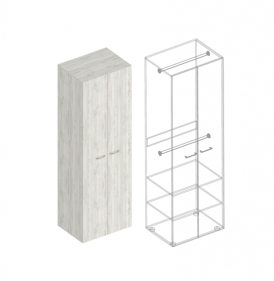 Шкаф «Анита» 2-ств с 2-мя штангами в Великом Новгороде - картинка