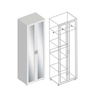 Шкаф «Сандра» 2-ств с 2-мя отделениями с зеркалом в Великом Новгороде - картинка