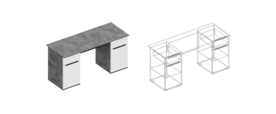 Стол «Лео» письменный 2-х тумбовый в Великом Новгороде - картинка