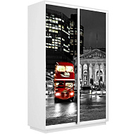 Шкаф-купе Экспресс 2-х дверный (Ночной Лондон) в Великом Новгороде - картинка