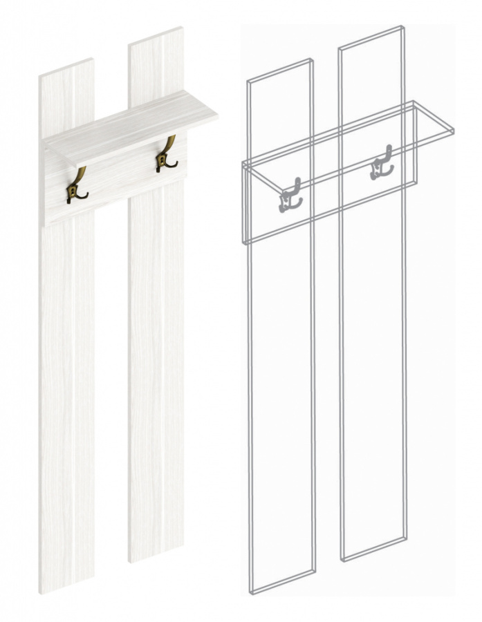 Панель под вешалки «Александрия» ПА-01 в Великом Новгороде - картинка