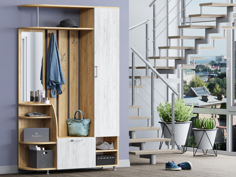 Прихожая Ксения-2 ЛДСП (без отделки) в Великом Новгороде - фото Прихожая Ксения-2 ЛДСП (без отделки) в Великом Новгороде - картинка