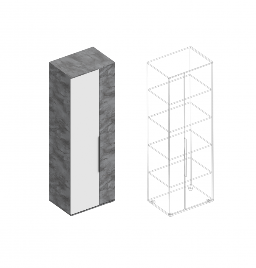 Шкаф «Моника» 2-ств с полками в Великом Новгороде - фото Шкаф «Моника» 2-ств с полками в Великом Новгороде - картинка