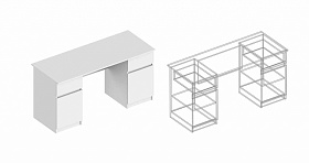 Стол письменный «Бьянко» 2-х тумбовый в Великом Новгороде - картинка