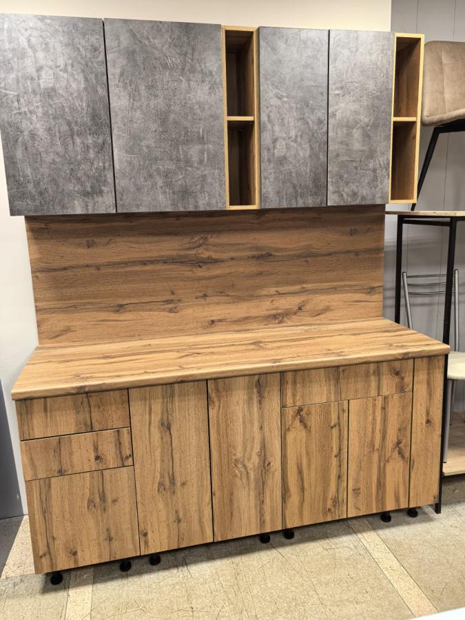 Кухня Флэт Wotan oak/ Temple Stone в Великом Новгороде - картинка