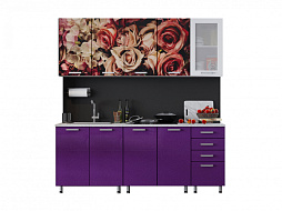 Кухня с фотопечатью "Розы" 2м в Великом Новгороде - картинка