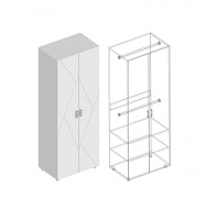 Шкаф «Сандра» 2-ств с 2-мя штангами в Великом Новгороде - картинка