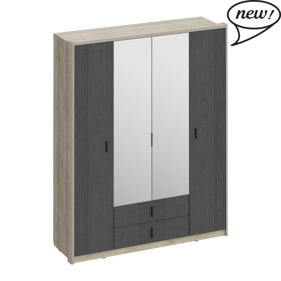 Шкаф 4х-дверный с зеркалами и ящиками ШЕР в Великом Новгороде - фото Шкаф 4х-дверный с зеркалами и ящиками ШЕР в Великом Новгороде - картинка