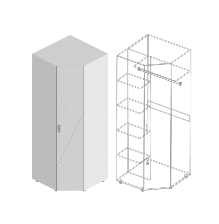 Шкаф угловой «Сандра» в Великом Новгороде - фото Шкаф угловой «Сандра» в Великом Новгороде - картинка