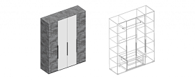 Шкаф «Лео» 4-ств для одежды в Великом Новгороде - картинка