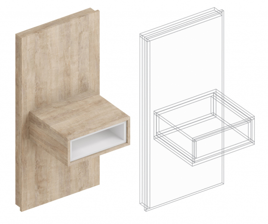 Тумба прикроватная навесная «Филадельфия» СФ-17 в Великом Новгороде - картинка