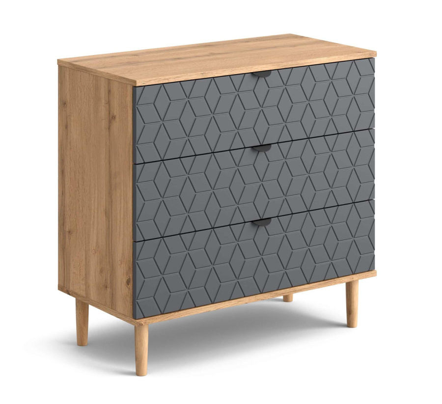 Комод 3 ящ "Денвер" спальня в Великом Новгороде - фото Комод 3 ящ "Денвер" спальня в Великом Новгороде - картинка