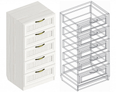 Комод «Александрия» СА-03 с 5 ящиками  в Великом Новгороде - картинка