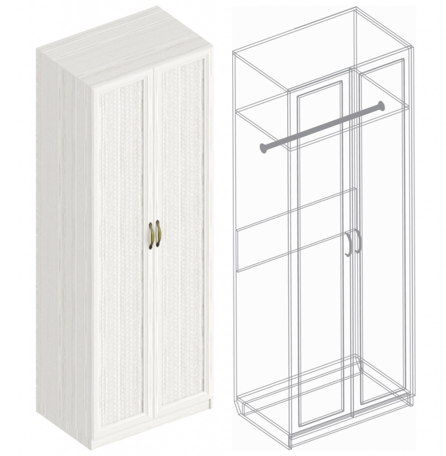 Шкаф для одежды «Александрия» ГА-01 2-ств в Великом Новгороде - картинка