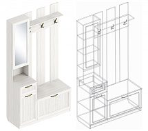 Прихожая «Александрия» ПА-09 Компакт (Левое) в Великом Новгороде - картинка