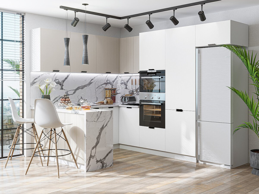 Кухня Евро Лайн-03 в Великом Новгороде - фото Кухня Евро Лайн-03 в Великом Новгороде - картинка