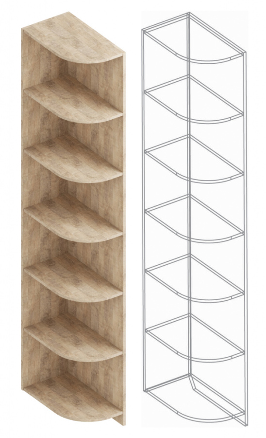 Стеллаж угловой «Филадельфия» ДФ-05 в Великом Новгороде - картинка