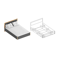 Кровать 1,4 МС Стил в Великом Новгороде - фото Кровать 1,4 МС Стил в Великом Новгороде - картинка