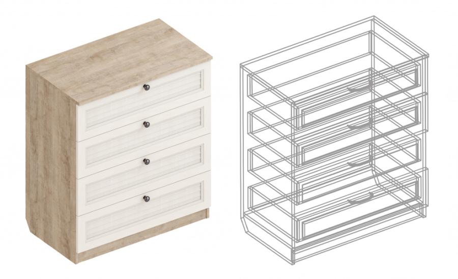 Комод «Филадельфия» СФ-08 с 4 ящиками в Великом Новгороде - фото Комод «Филадельфия» СФ-08 с 4 ящиками в Великом Новгороде - картинка