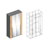 Шкаф 4-ств с зеркалом МС Стил в Великом Новгороде - картинка