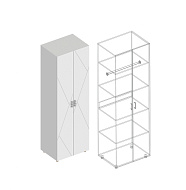 Шкаф «Сандра» 2-ств с полками в Великом Новгороде - картинка