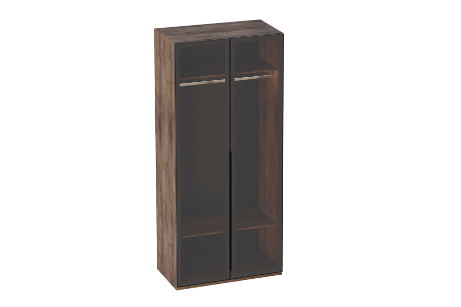 Шкаф двухдверный "Браун" со стеклянными дверями в Великом Новгороде - картинка