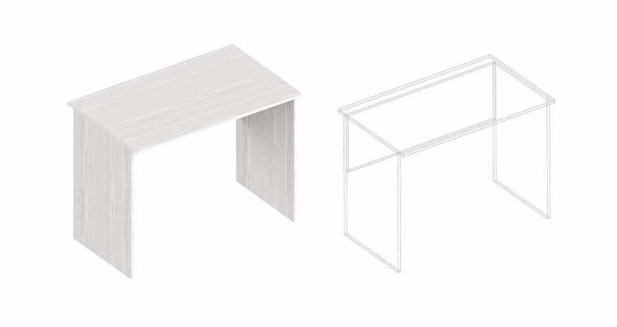 Стол письменный "Симпл" в Великом Новгороде - фото Стол письменный "Симпл" в Великом Новгороде - картинка