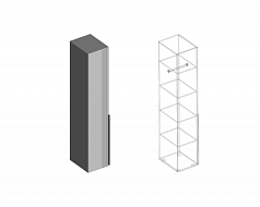 Пенал «Вита» с полками (штанга в комплекте) в Великом Новгороде - картинка
