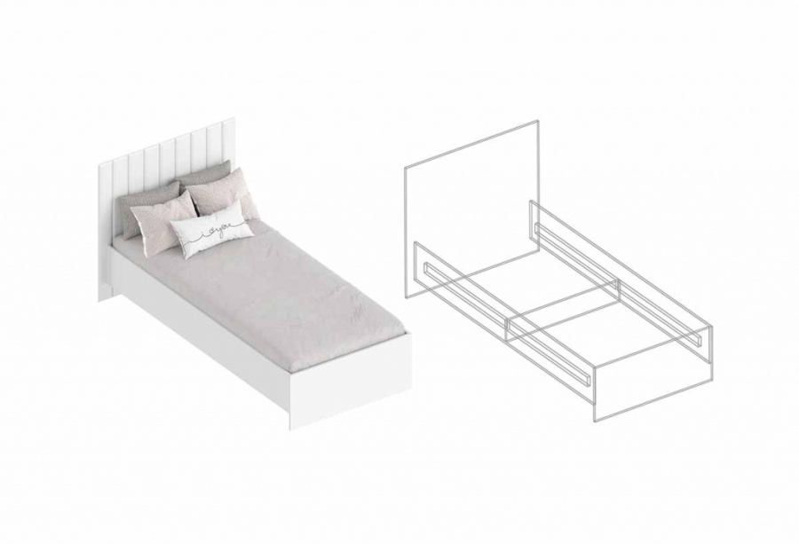 Кровать «Сандра» 0,9 в Великом Новгороде - фото Кровать «Сандра» 0,9 в Великом Новгороде - картинка