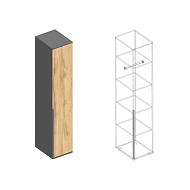 Пенал 1-ств с полками МС Стил в Великом Новгороде - картинка