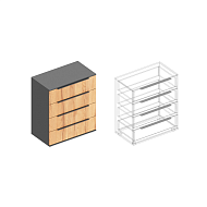 Комод с 4 ящиками МС Стил в Великом Новгороде - картинка