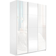 Шкаф-купе Широкий Прайм 3-х дверный (Стекло белое/ЛДСП) в Великом Новгороде - картинка