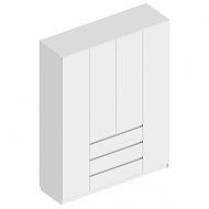 Шкаф «Бьянко» 4-ств с 3 ящиками в Великом Новгороде - картинка