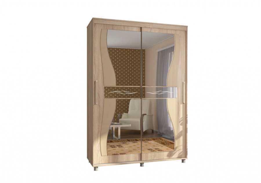 Шкаф-купе "Комфорт-12 ПРАЙМ 1,5 м" (фигурные) в Великом Новгороде - картинка