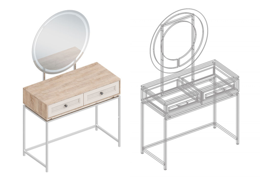 Стол гримерный «Филадельфия» СФ-22 в Великом Новгороде - картинка