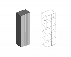 Шкаф Вита 2-ств с полками (штанга в комплекте) в Великом Новгороде - картинка
