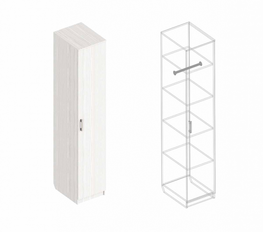 Пенал «Универсал» 1-ств с полками в Великом Новгороде - картинка