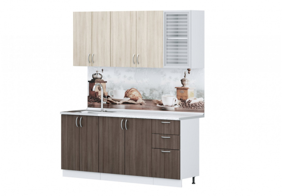 Кухня "КОНТЕМП ЭКМ" 1,8 м (Виола Нео) в Великом Новгороде - фото Кухня "КОНТЕМП ЭКМ" 1,8 м (Виола Нео) в Великом Новгороде - картинка