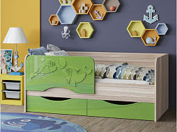 Кровать детская "Дельфин-2" МДФ 1,6м в Великом Новгороде - картинка