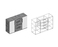 Комод «Лео» 2-ств с 4 ящиками в Великом Новгороде - картинка